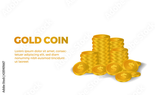 piles of much 3D golden dollar money illustration shiny