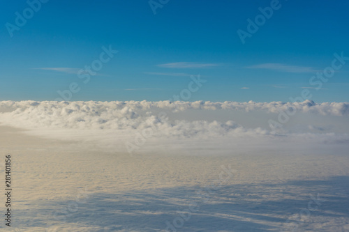 Beautiful blue sky with clouds background.Sky clouds.Sky with clouds weather nature cloud blue © pixy_nook