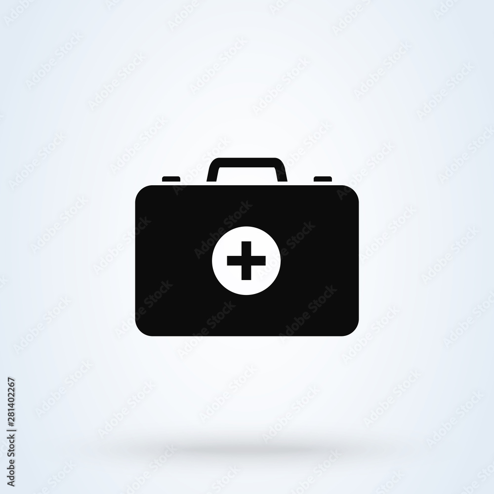 Medical First Aid Kit. Simple vector modern icon design illustration. Medical First Aid Kit. Simple vector modern icon design illustration.