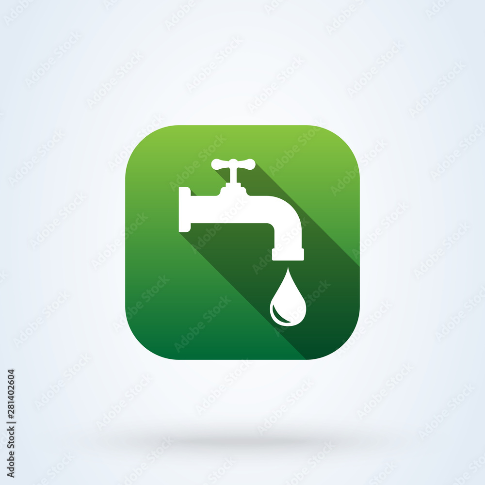 Water tap Simple vector modern icon design illustration Water tap Simple vector modern icon design illustration