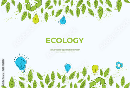Ecology concept vector illustration. Vector background.