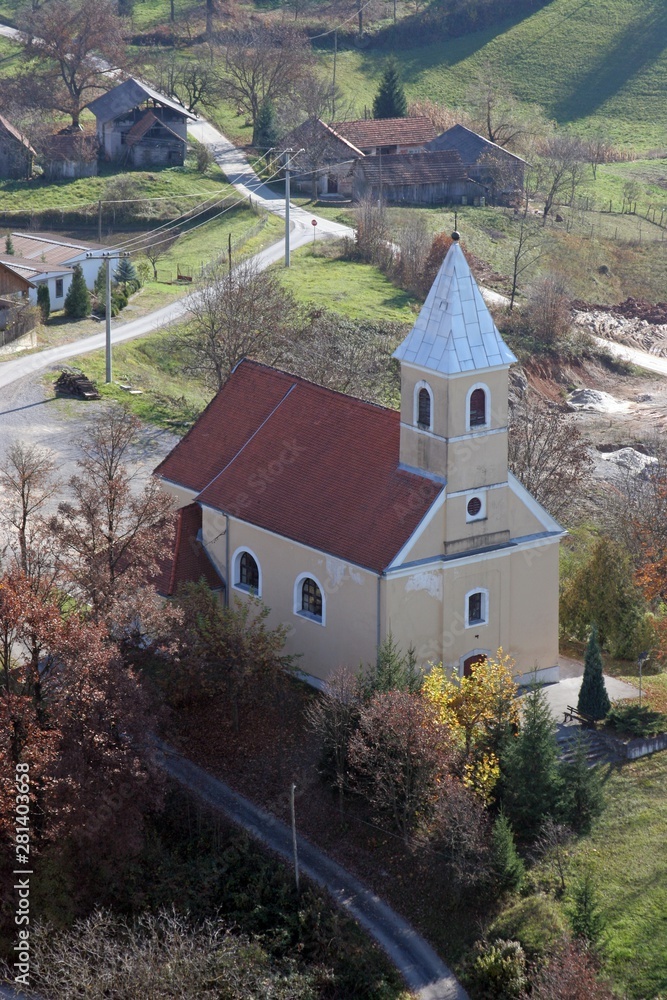 Church of Our Lady of Lourdes and St. Joseph in the Barilovicki Leskovac, Croatia Church of Our Lady of Lourdes and St. Joseph in the Barilovicki Leskovac, Croatia