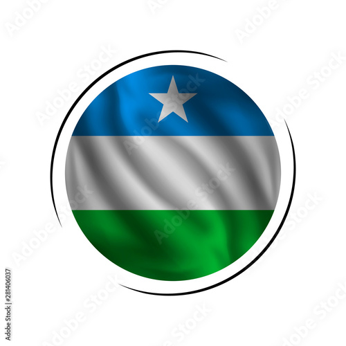 Foto Waving Puntland flag, the flag of Puntland, vector illustration