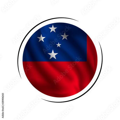 Free Download Waving Samoa flag, the flag of Samoa, vector illustration - GFXLoad