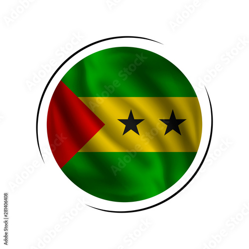 Free Download Waving Sao Tome and Principe flag, the flag of Sao Tome and Principe, vector illustration - GFXLoad