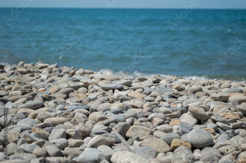 Pebble beach of the Black sea