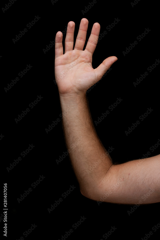 a man doing hand sign