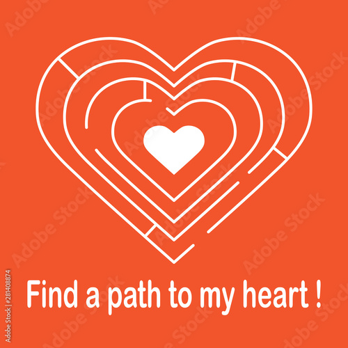 Labyrinth to the heart. Valentine's Day