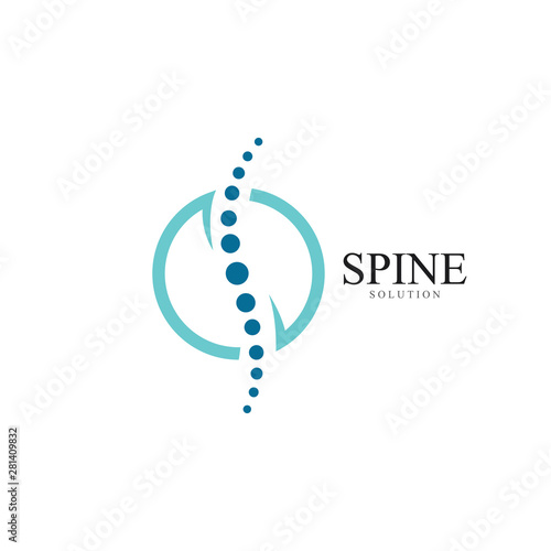 Spine diagnostics symbol logo template vector illustration design 