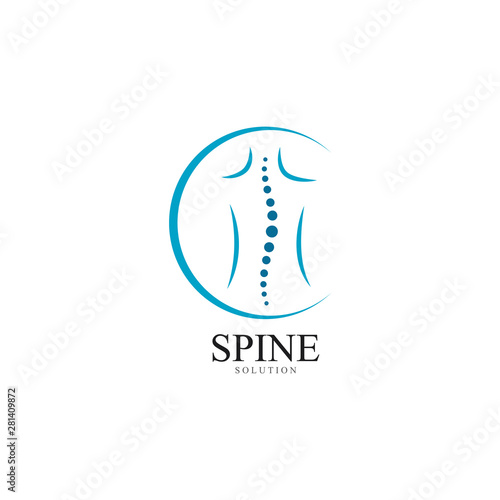 Spine diagnostics symbol logo template vector illustration design 