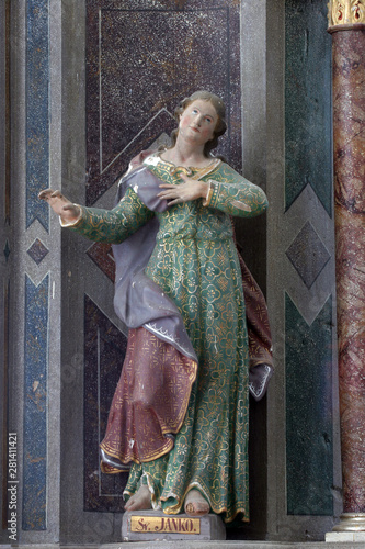 Φωτογραφία Saint John, statue on the altar of the Saint Anthony the Great in the Church of