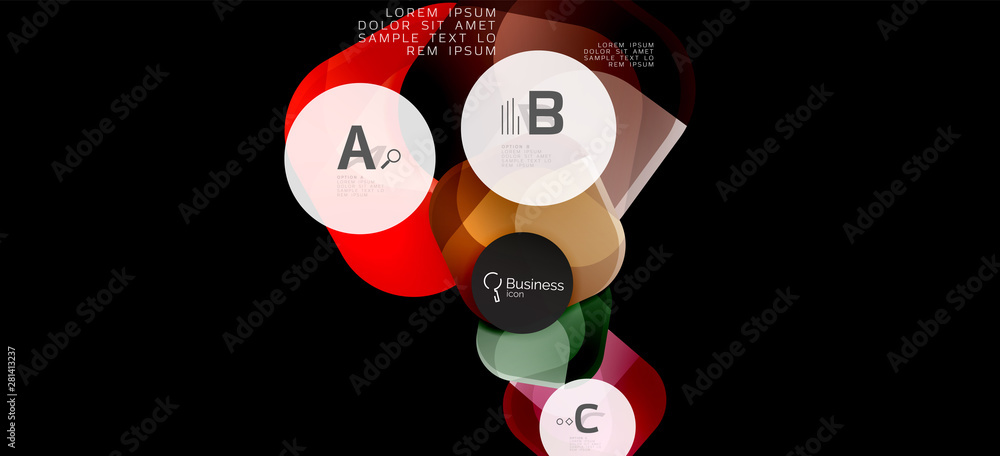 Retro colorful geometric background - circles on black, great design for any purposes. Creative minimal concept Retro colorful geometric background - circles on black, great design for any purposes. Creative minimal concept