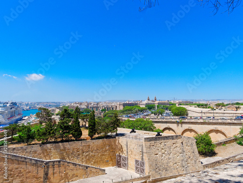 Panorama of the old city of Valletta. Malta