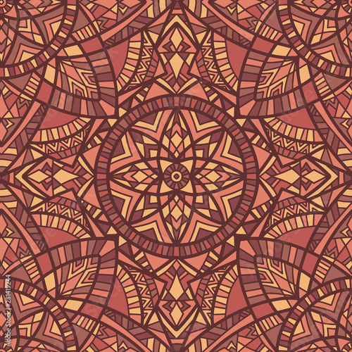 Mandala vector seamless pattern background. Tribal ornament. photo