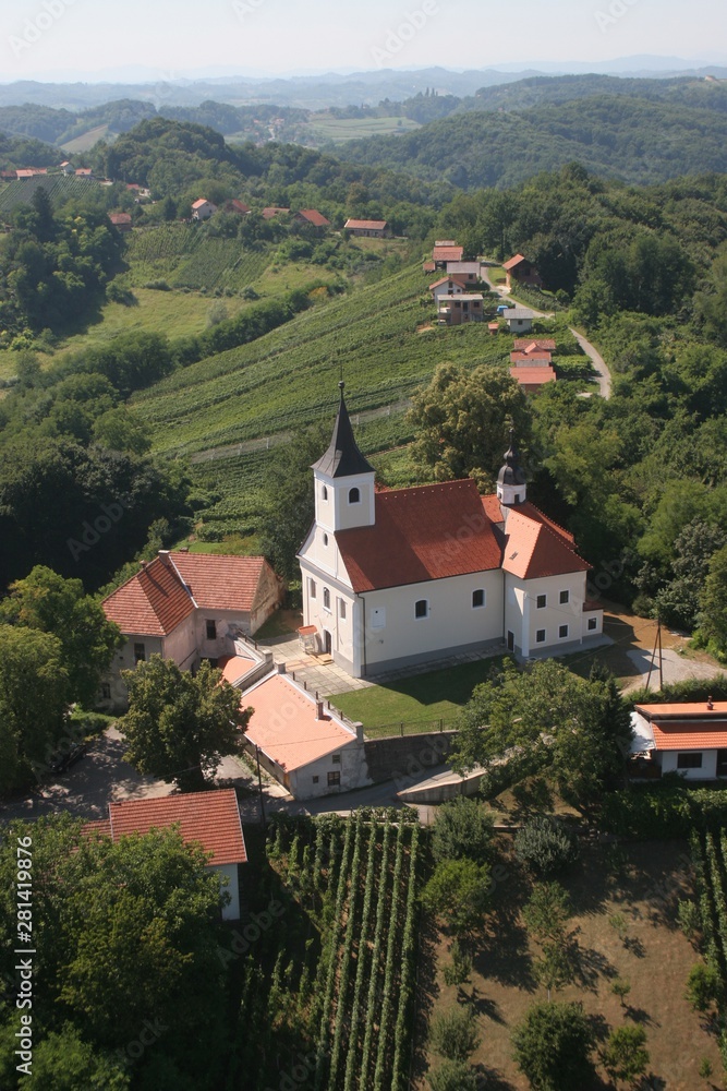 Parish church of Saint Barbara in the Bedekovcina, Croatia
