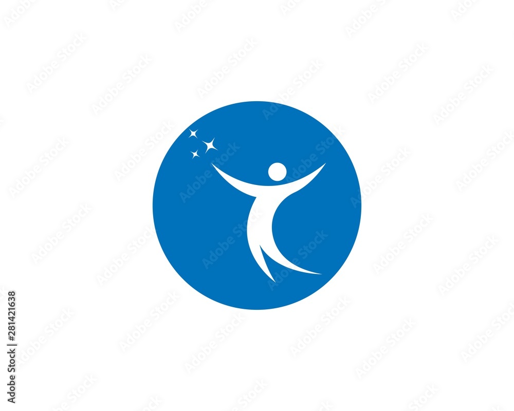 Obraz premium people logo vector template