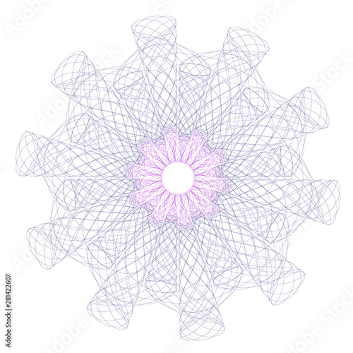 Watermark, rosetta guilloche, security  design for  background  certificate,