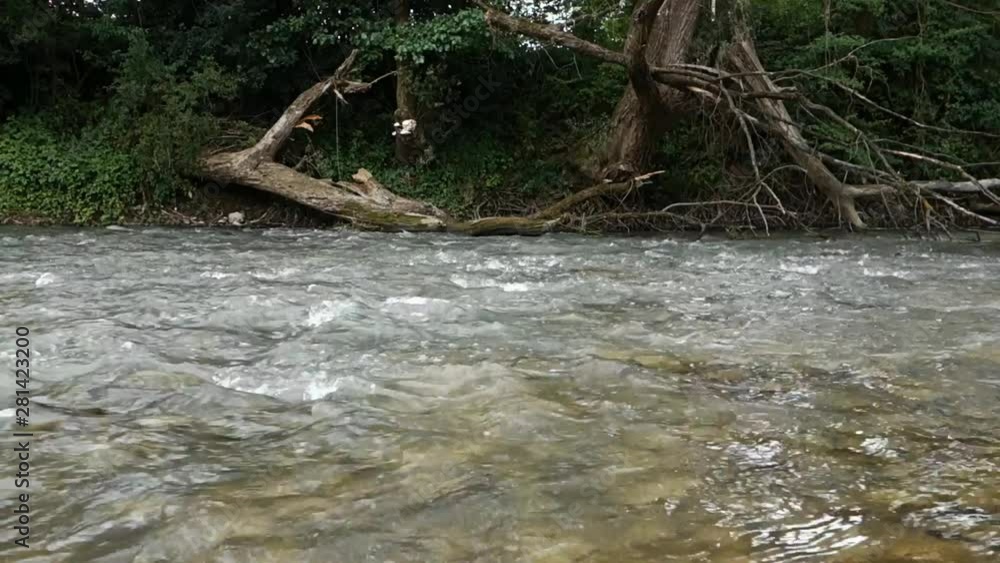 Strong river flow in nature Strong river flow in nature