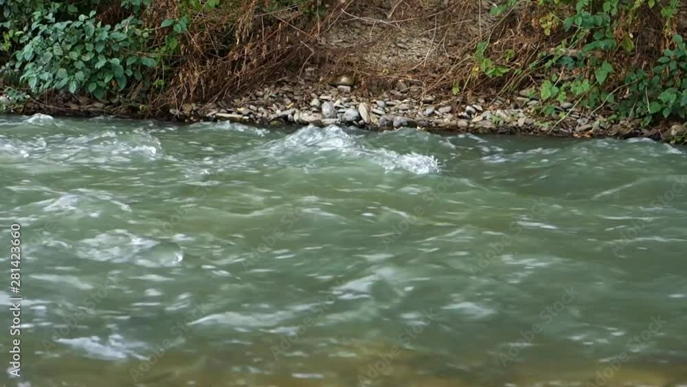 Strong river flow in nature Strong river flow in nature
