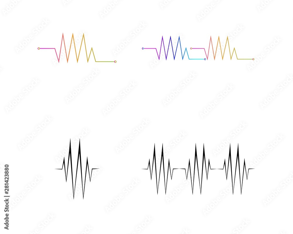 Obraz premium pulse logo vector template