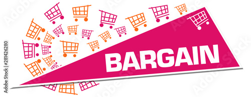 Bargain Pink Orange Shopping Carts Triangle 