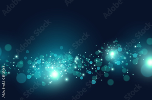 Flowing Blue Digital Particles Effect