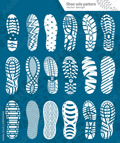 Shoe prints vector