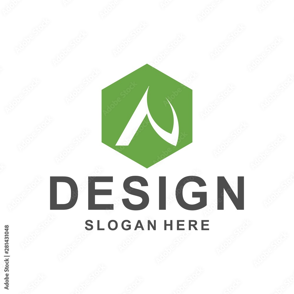 letter a nature logo template green tree leaf letter a nature logo template green tree leaf