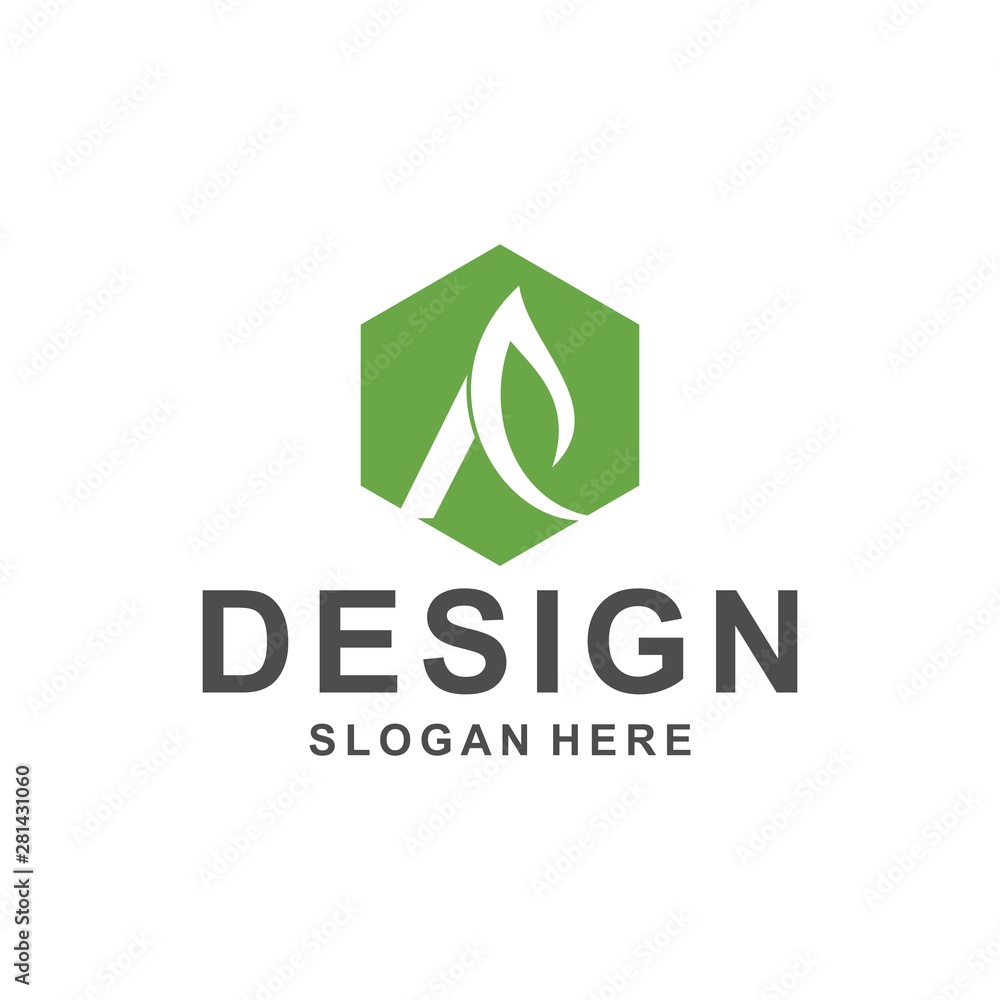 letter a nature logo template green tree leaf letter a nature logo template green tree leaf