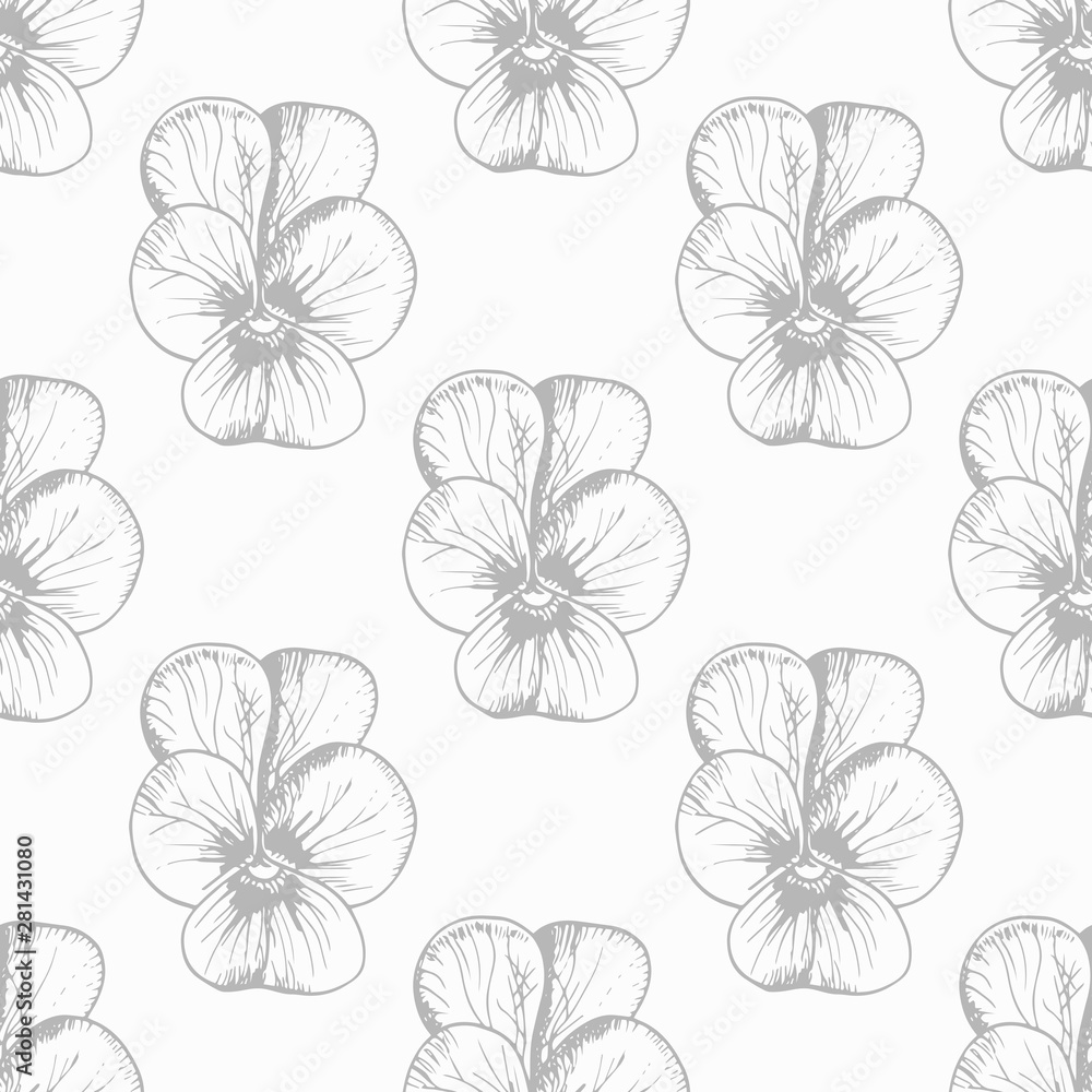 Obraz premium floral seamless pattern with flowers