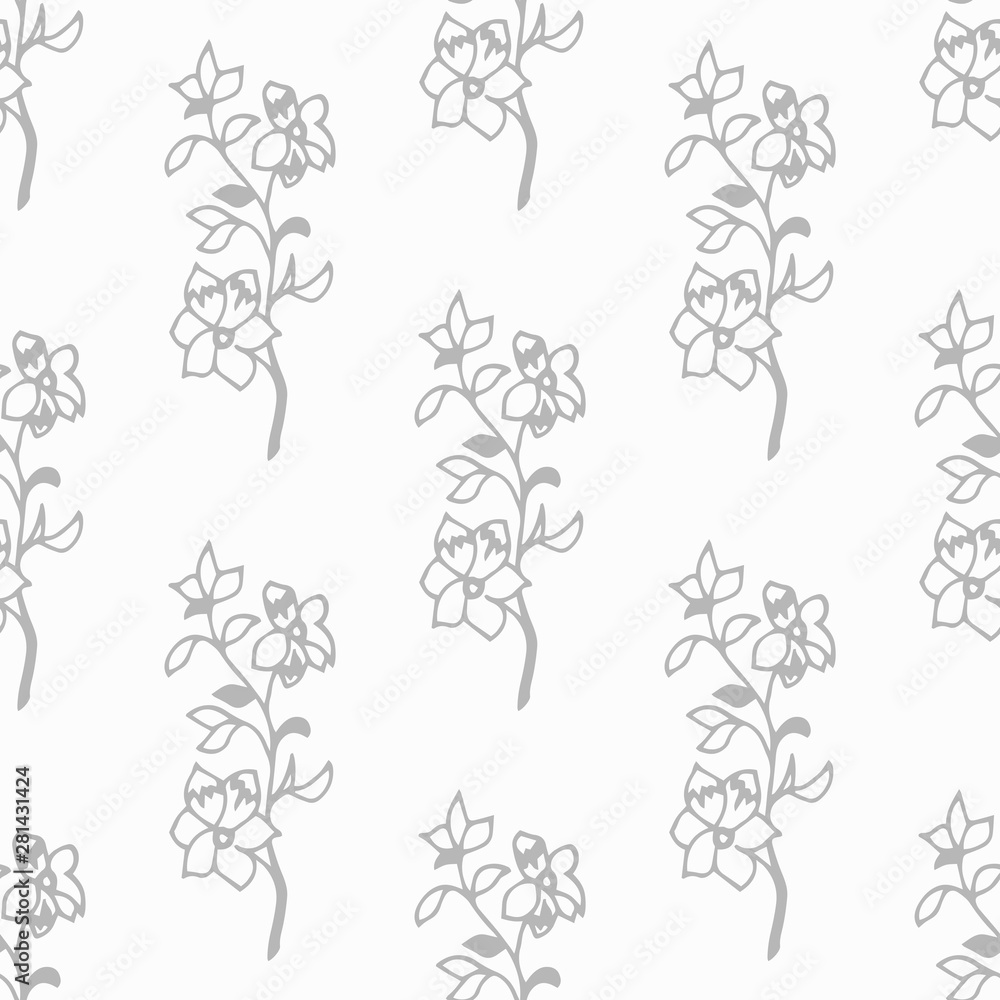 abstract floral seamless pattern with flowers