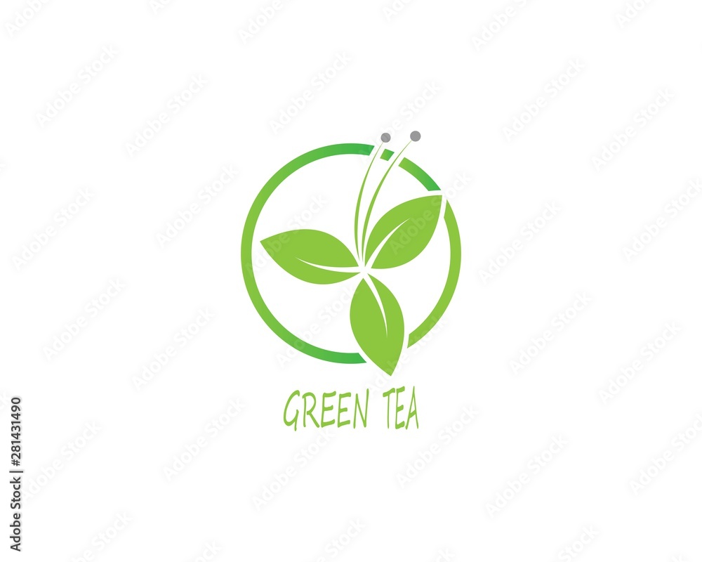 tea vector icon logo template