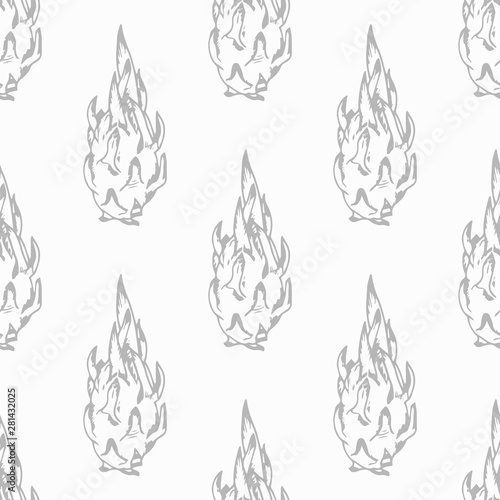 pitaya, pitahaya tropical fruit seamless pattern
