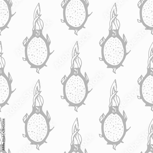 pitaya, pitahaya tropical fruit seamless pattern