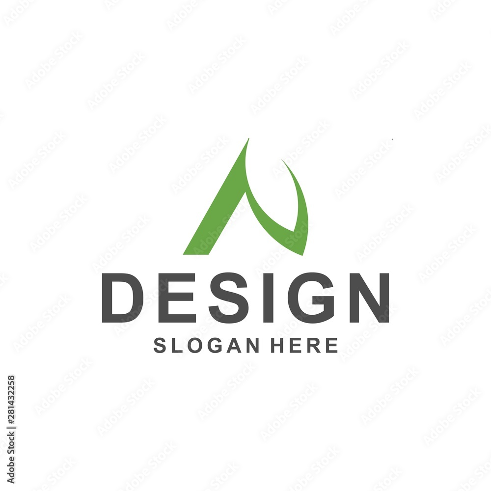 letter a nature logo template green tree leaf letter a nature logo template green tree leaf