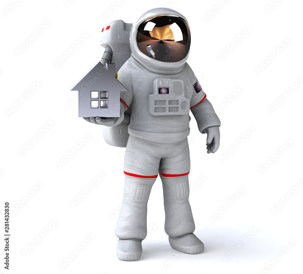 Fun astronaut - 3D Illustration Fun astronaut - 3D Illustration