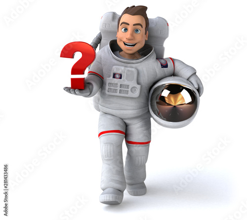 Fun astronaut - 3D Illustration