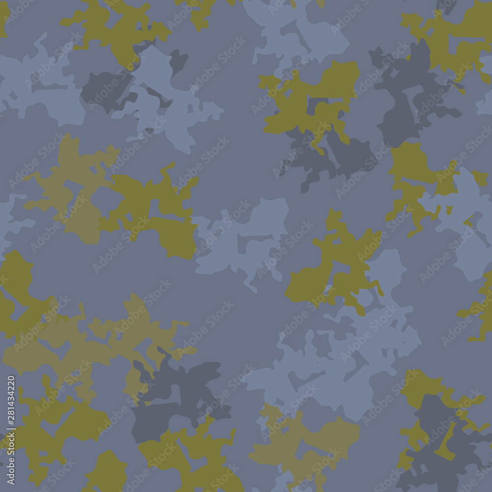 Urban camouflage of various shades of green and blue colors Urban camouflage of various shades of green and blue colors