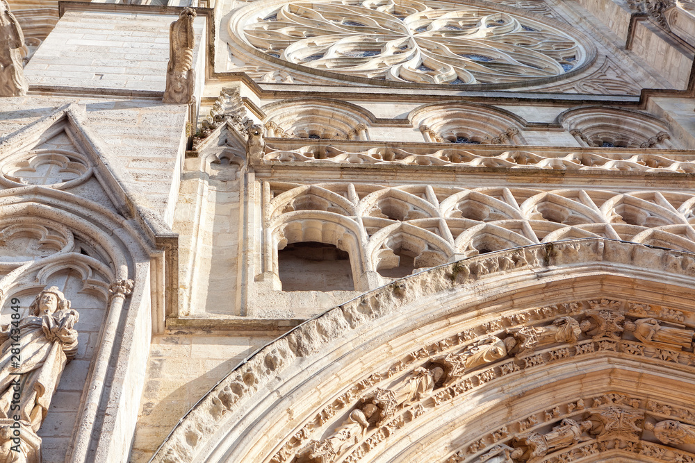 architecture details of ornaments of catholic church facade architecture details of ornaments of catholic church facade