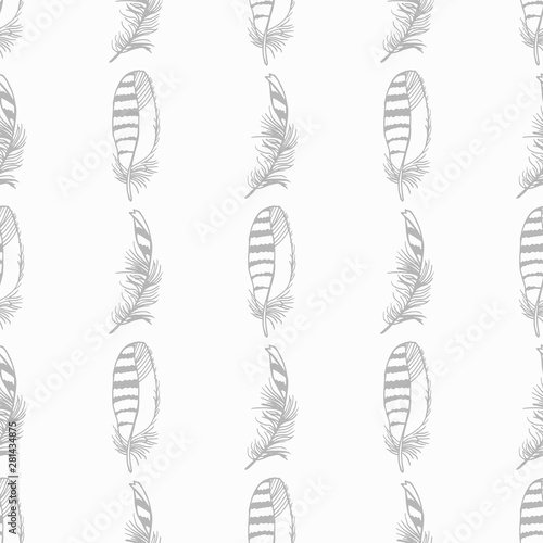 Photography Mockingjay feather seamless pattern hand drawn sketch