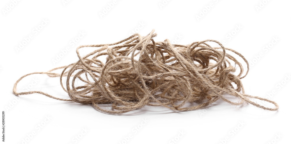 Rope isolated on white background texture Rope isolated on white background texture