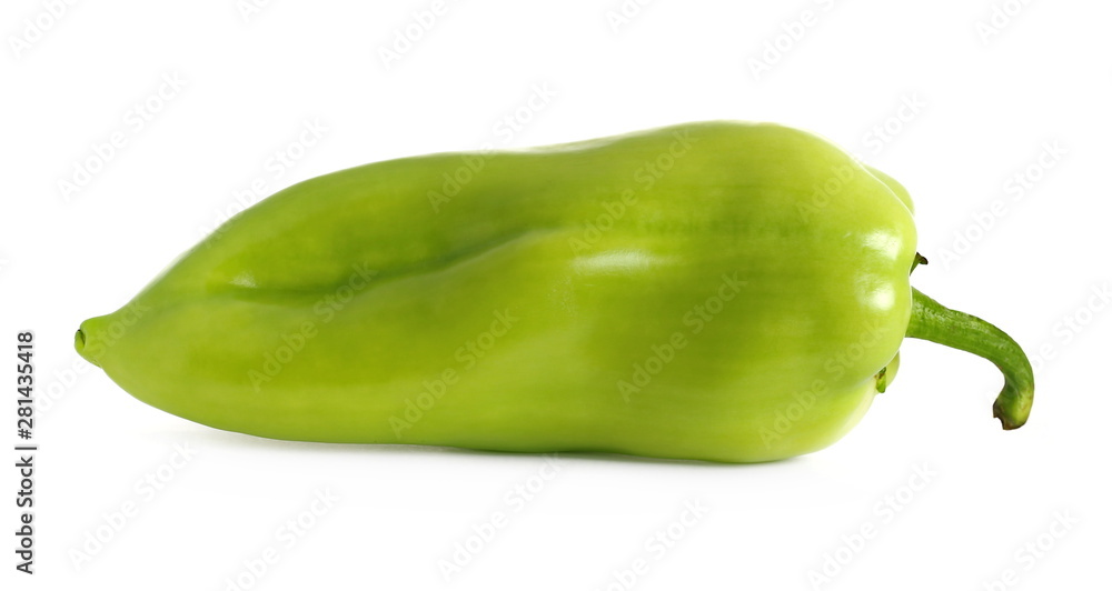 Fresh green pepper, paprika isolated on white background Fresh green pepper, paprika isolated on white background