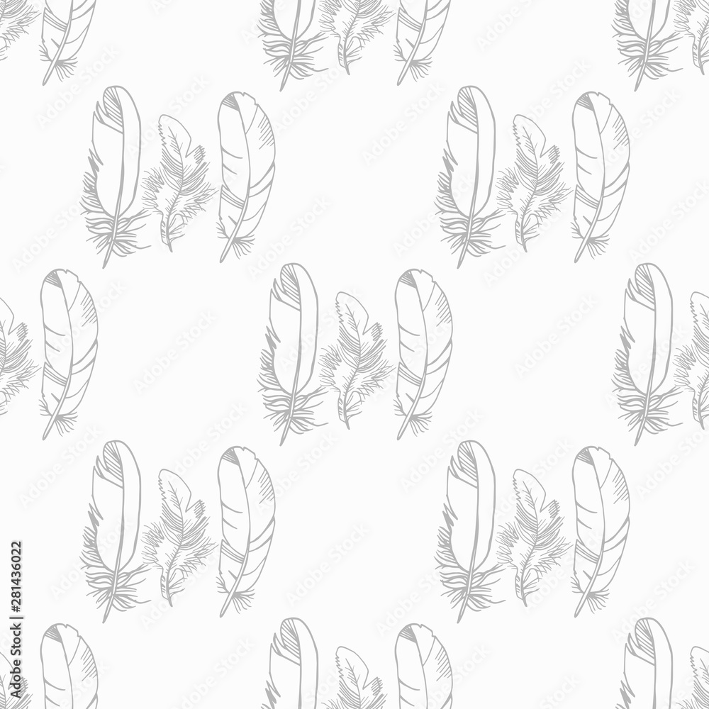 feather seamless pattern hand drawn sketch feather seamless pattern hand drawn sketch