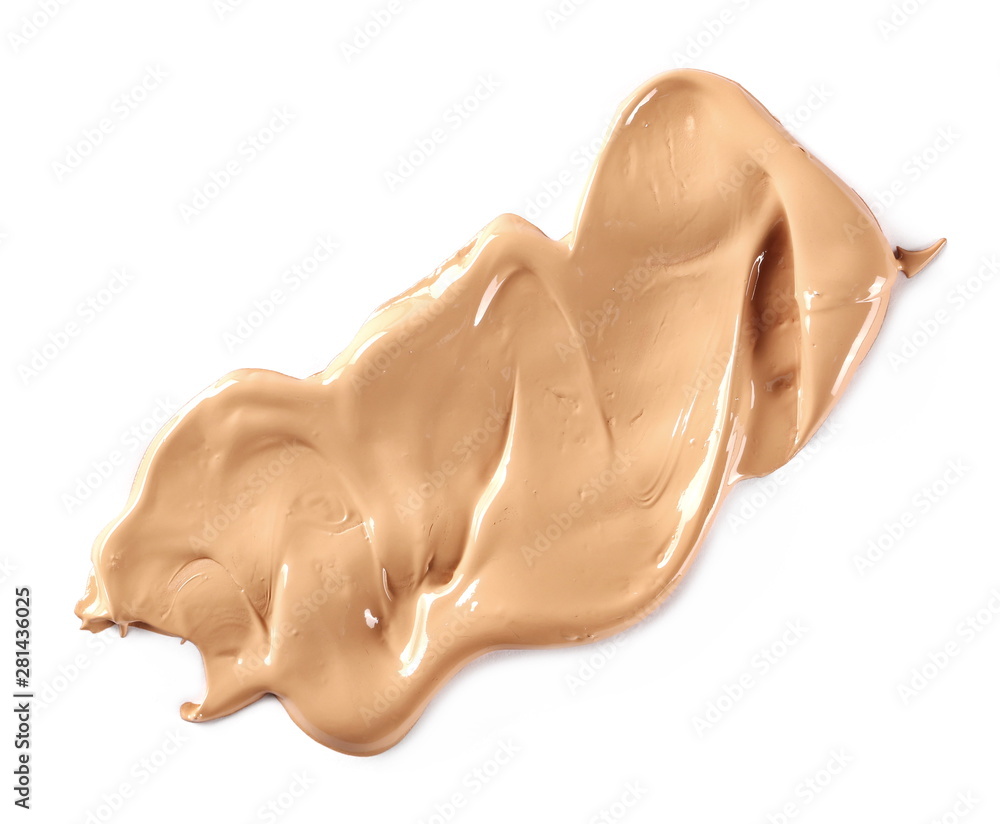 Beauty makeup cream, liquid isolated on white background and texture Beauty makeup cream, liquid isolated on white background and texture
