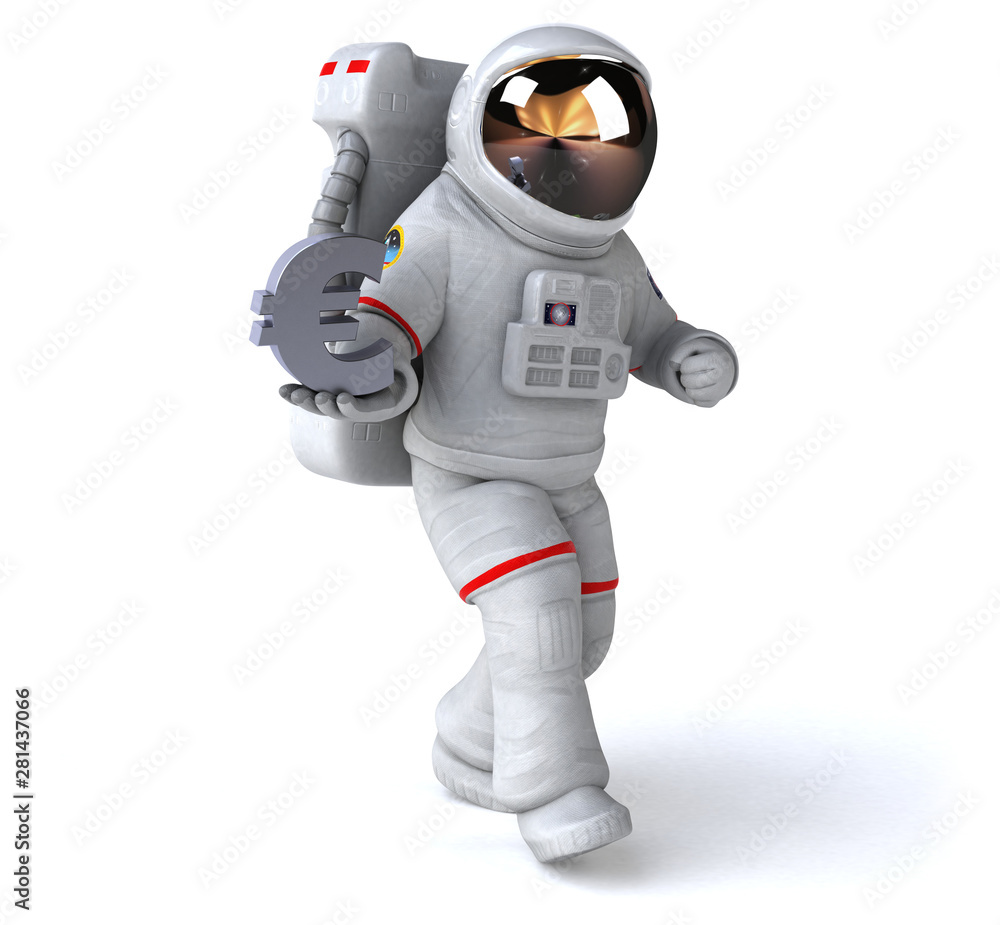 Fototapeta premium Fun astronaut - 3D Illustration
