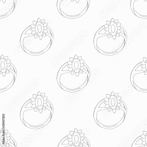 jewelry accessories seamless fashion pattern hand drawn