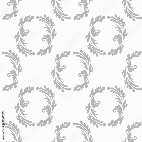 floral seamless pattern abstract leaves, swirls