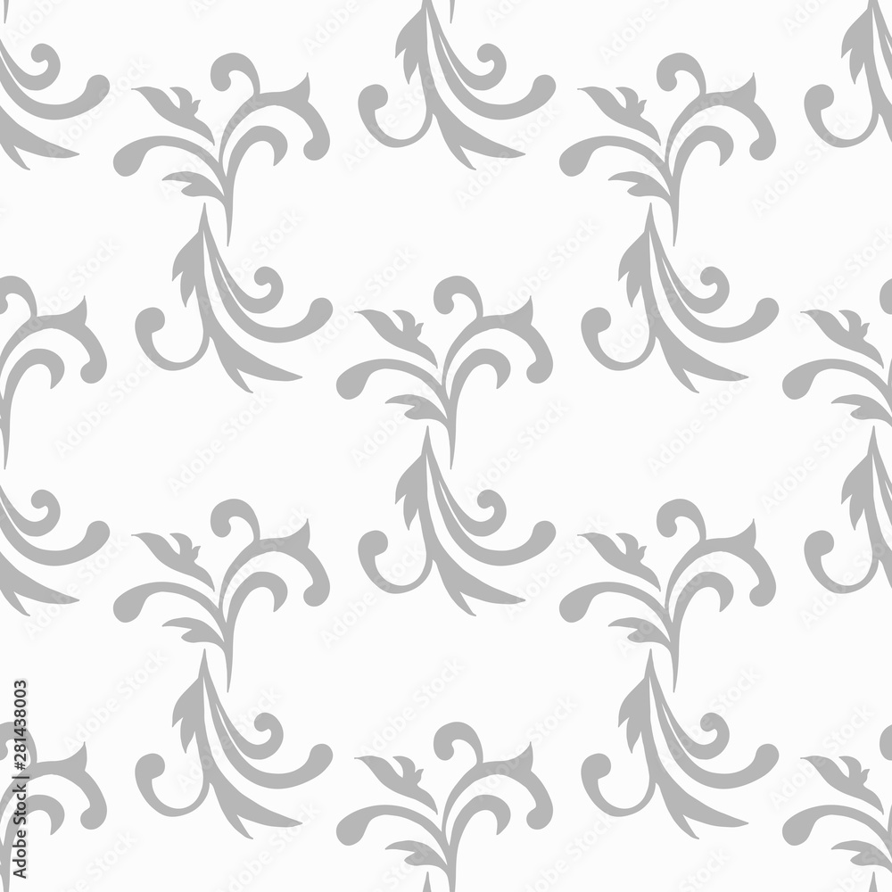 floral seamless pattern abstract leaves, swirls floral seamless pattern abstract leaves, swirls