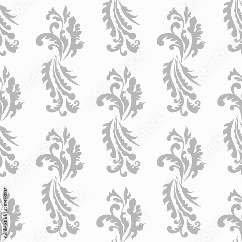 floral seamless pattern abstract leaves  swirls