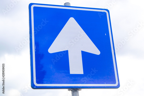Fotografie Dutch road sign directional road